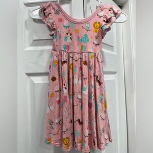 Pink Little Sleepies Kids Birthday Dress